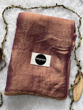 Indupriyaa Brown Burbury Satin Designer Saree